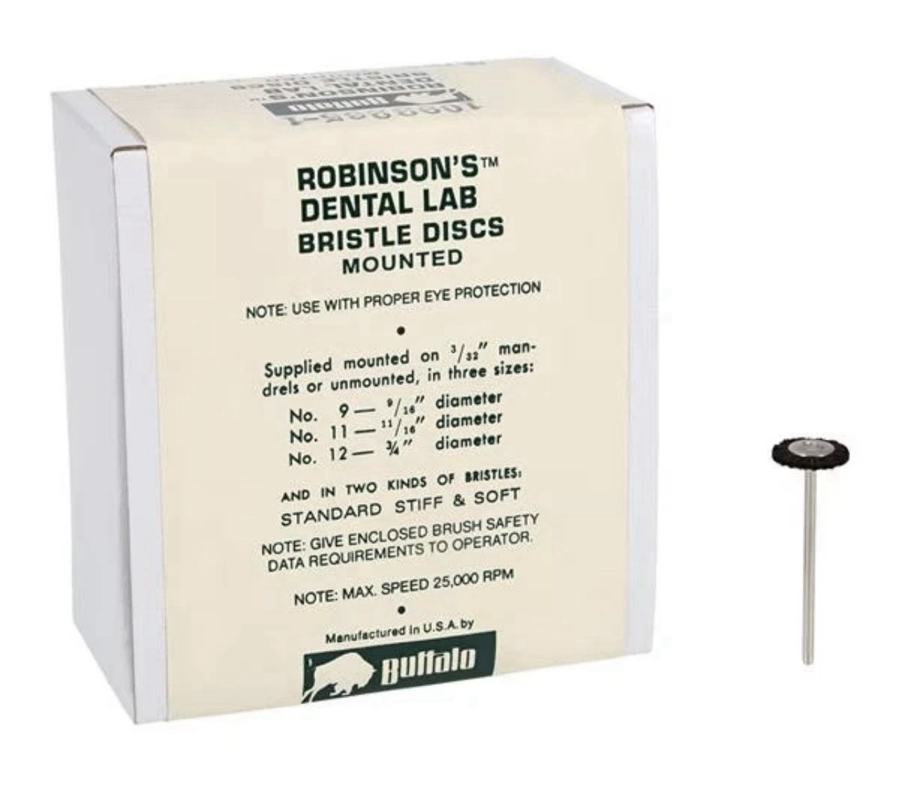 Buffalo Abbott-Robinson Straight HP Mounted Bristle Brush,#9 Extra Stiff, 144/Bx