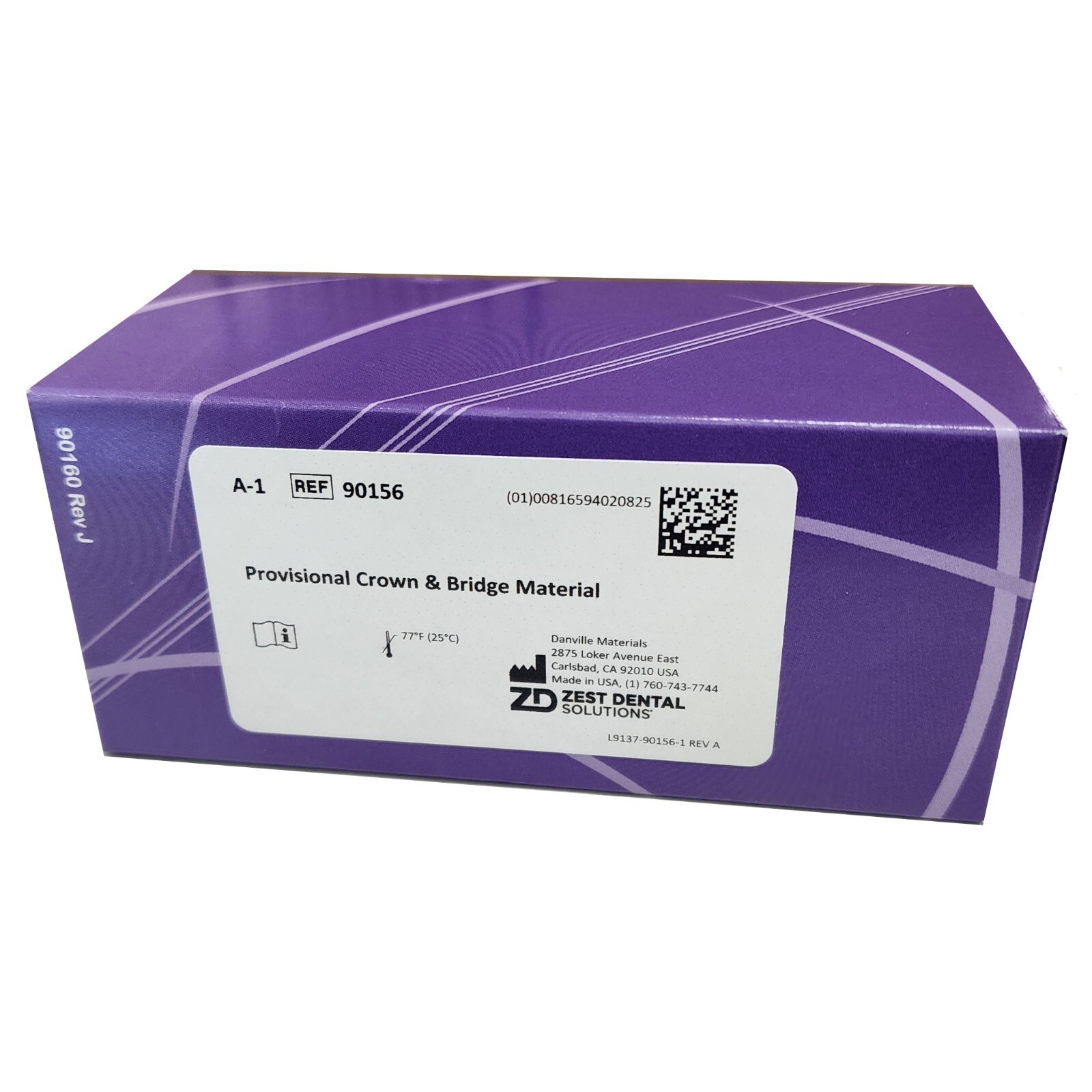 *1-Pack* Zest Dental TurboTemp2 A-1 Provisional Crown& Bridge Material 90156