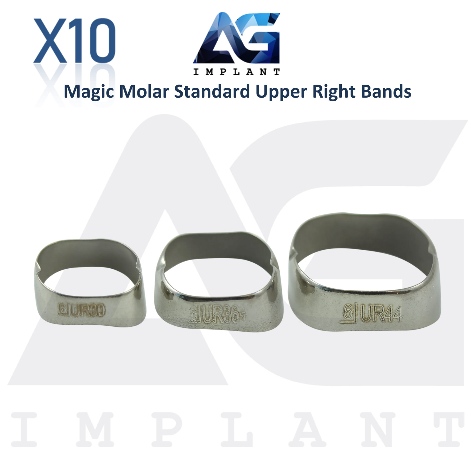 Magic Molar Standard Upper Right Ortho Bands 10pcs Solid Anchor Dental Procedure