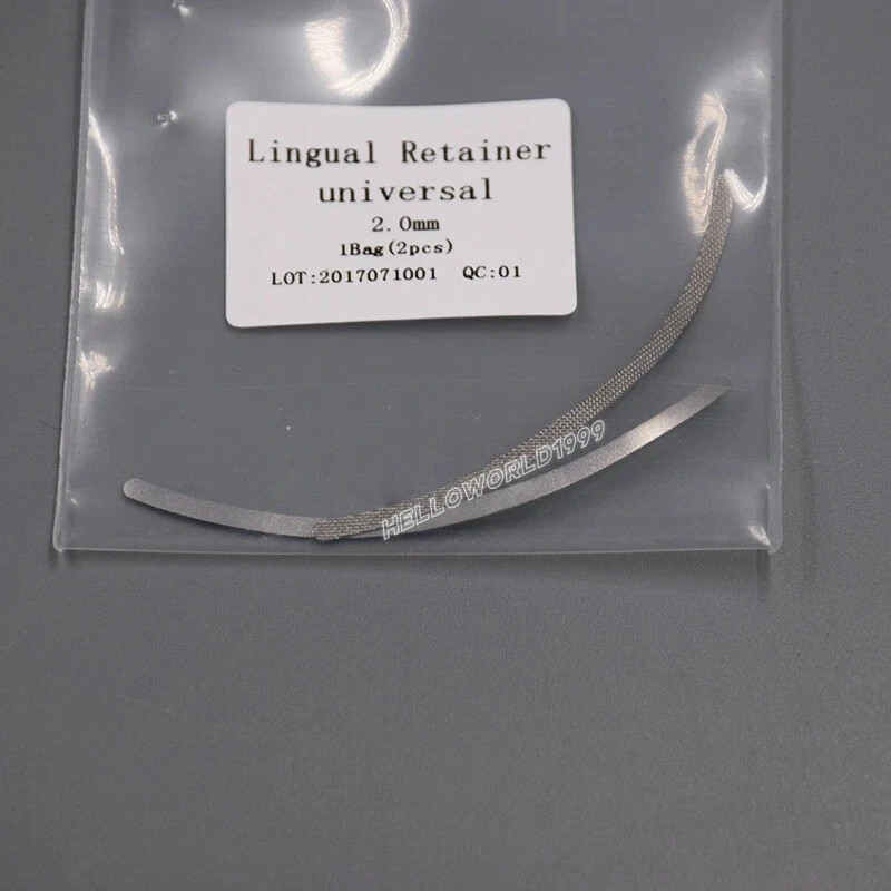 Dental Ortho Lingual Retainer Mesh Base Wires Universal 2.0mm 2 pcs/bag