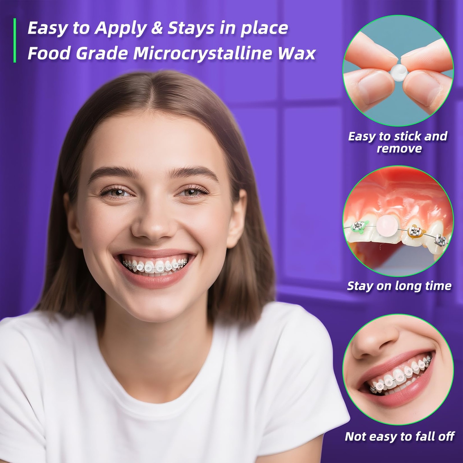 RIZUKO Orthodontic Wax for Braces – 180 Dental Dots | 180 Count, White
