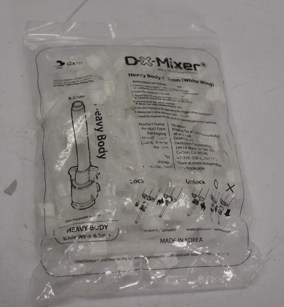 D-X-Mixer Mixing Tips for Dental Impression 110 Heavy Body 48pcs 5ml Cartridge