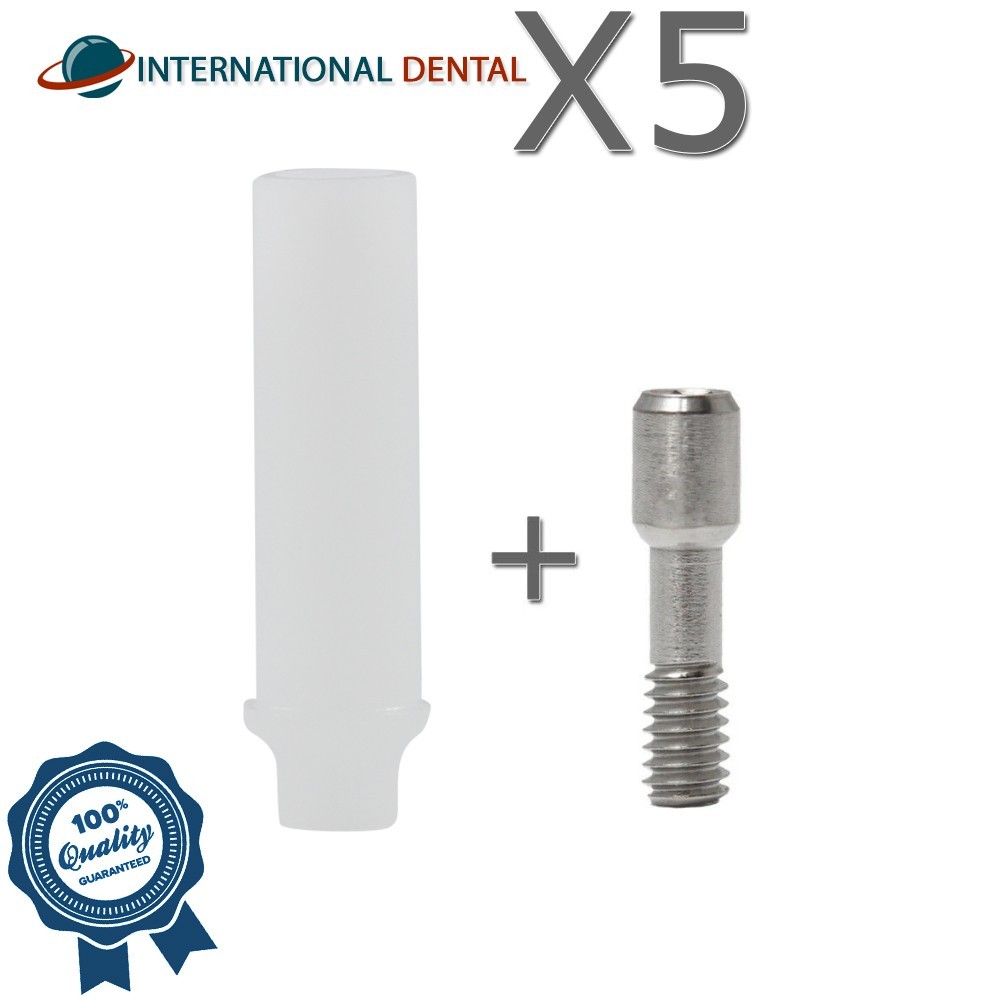 5 Plastic Rotational Castable Prosthetic Non Hex Dental Fixture Int Hex 2.42mm