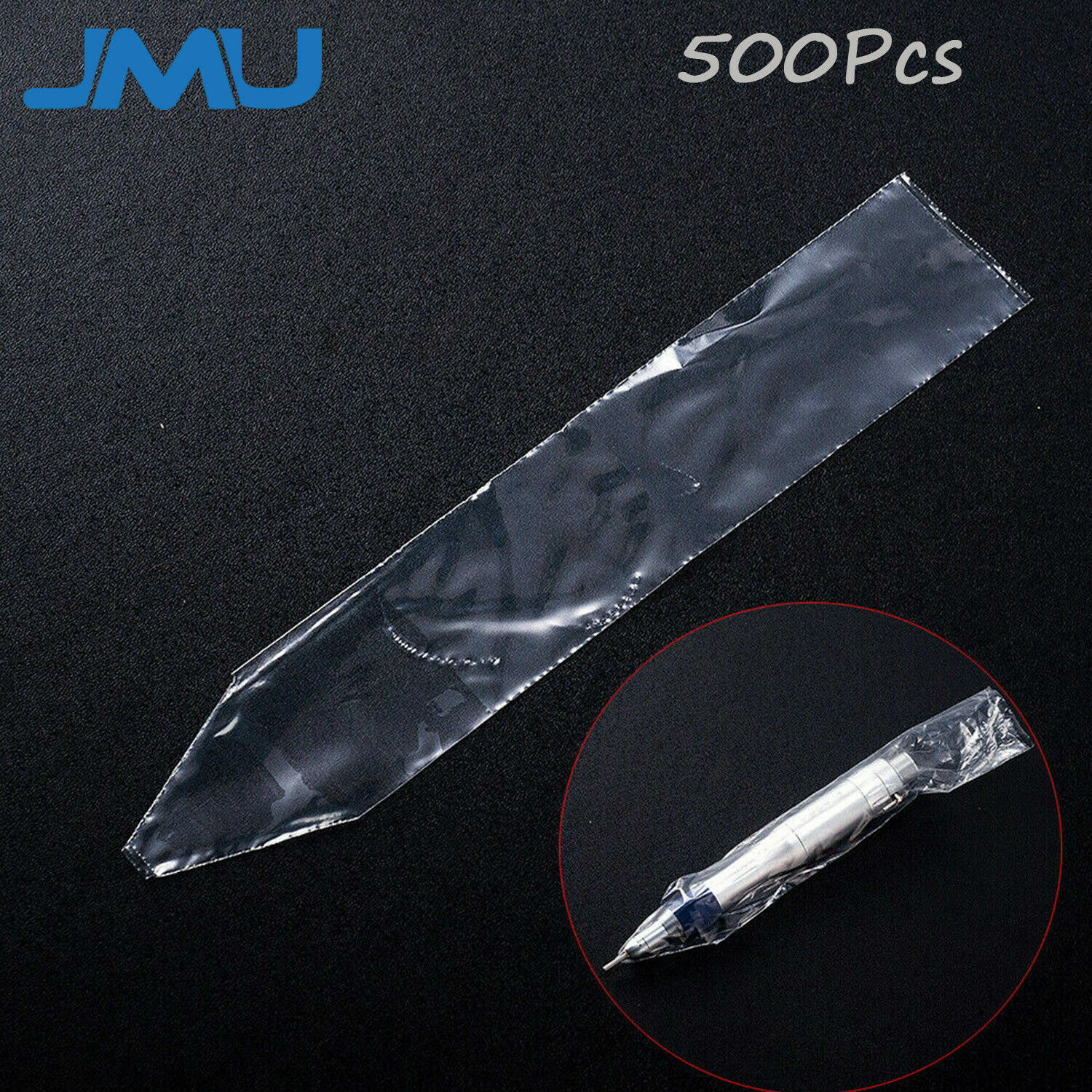 500Pcs Disposable Dental Low Speed Handpiece Sleeves Clear Plastic Cover 1.5″X8″