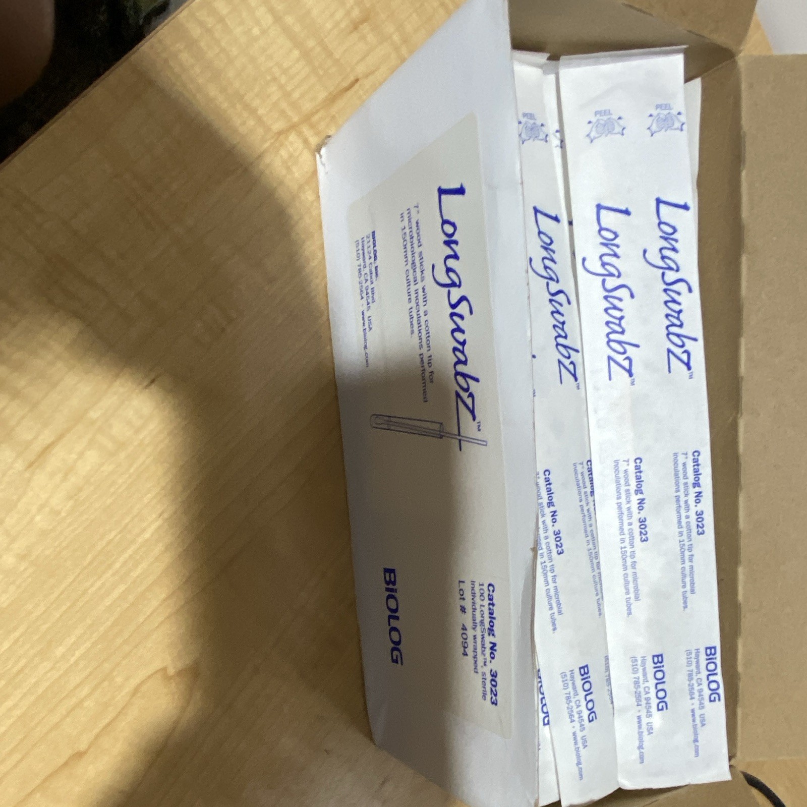 BIOLOG LongSwabz Sterile Individually Wrapped Cotton Tip Swabs 3023