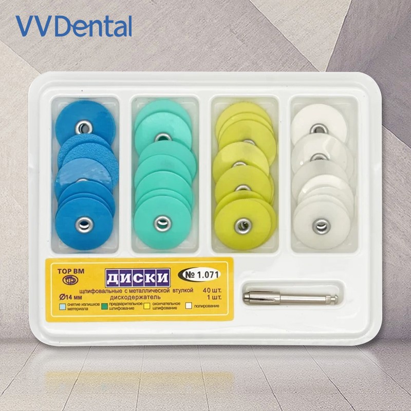 40Pcs/Box Dental Polishing Discs Holding Rod Mandrel Soflex Flexi Disc RA Shank