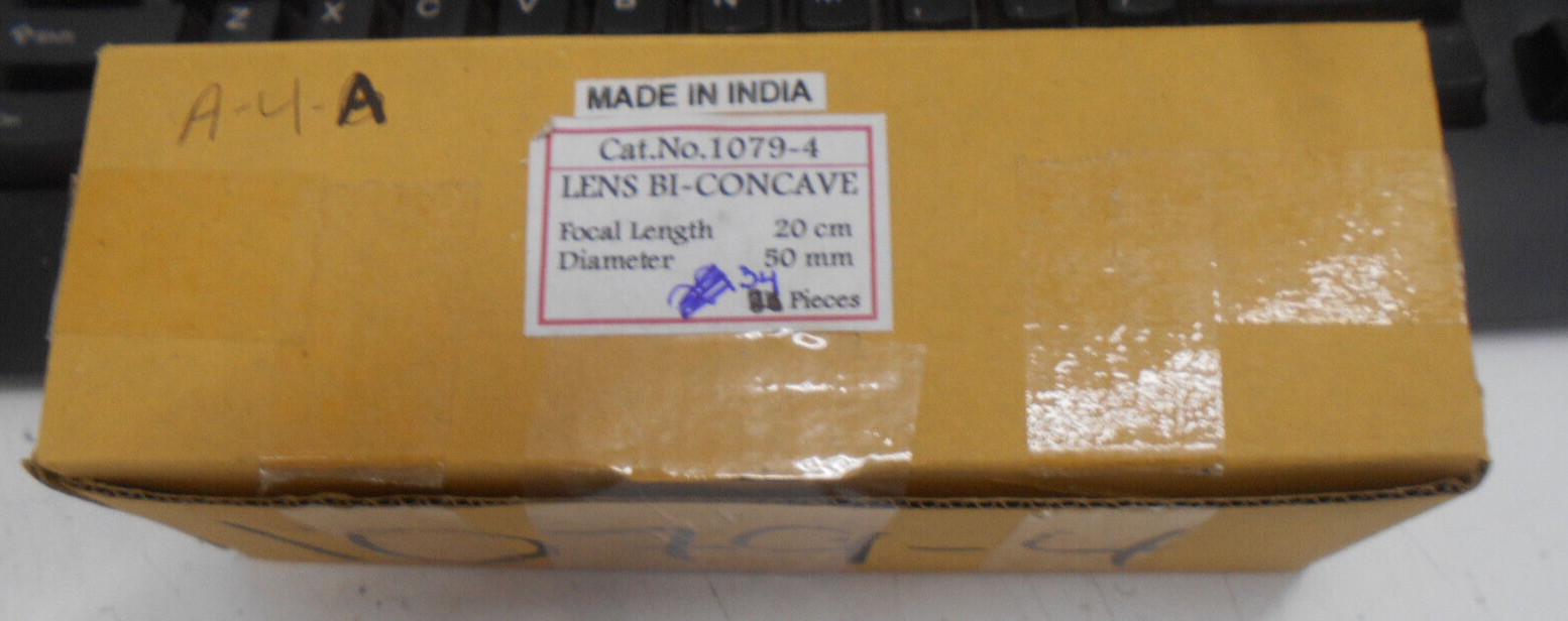 Lens 1079-4 Bi Concave 20cm Focal Length 50mm Diameter Box of 34