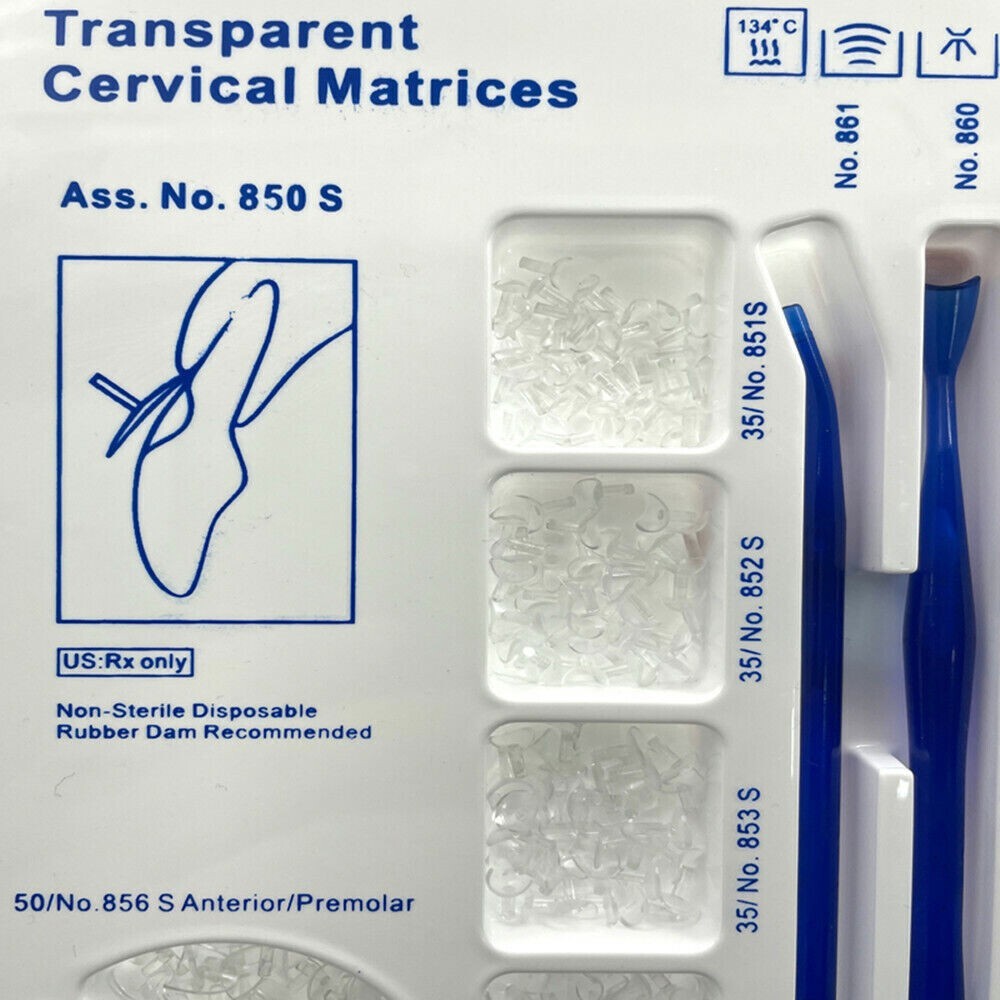 277 Pcs/Set Dental Transparent Cervical Matrices Composite Gingival Retractor