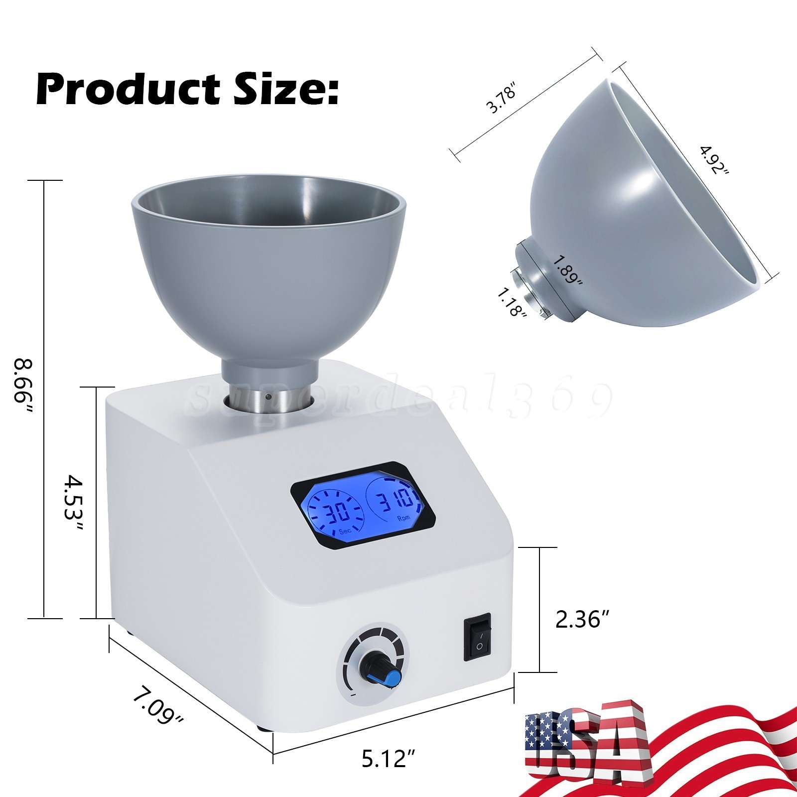 ALGINATE DENTAL MIXER LAB IMPRESSION MATERIAL 110V or 220V po