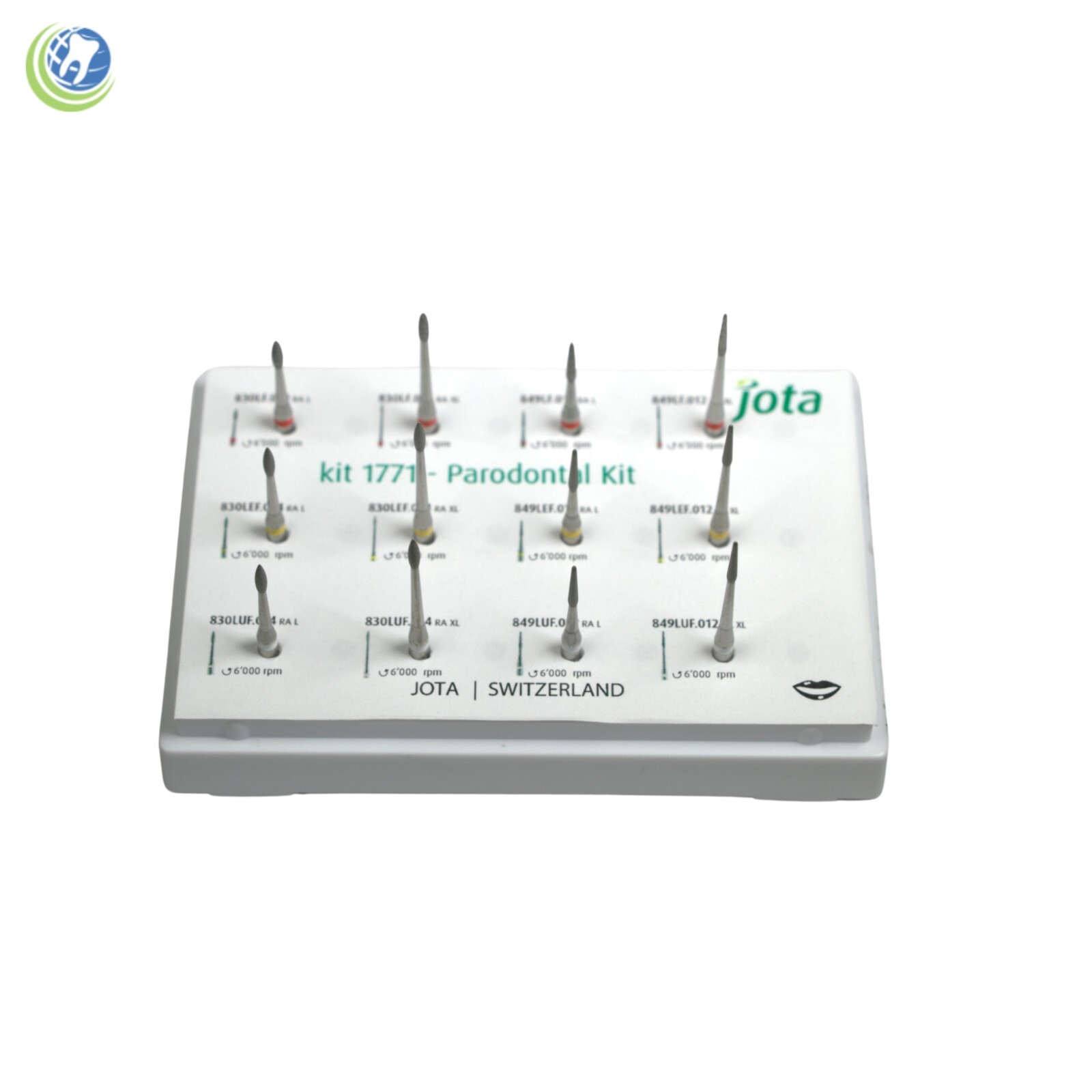 Jota 1771 Dental Diamond Burs Periodontal Kit – 12 Pcs. Odontoplasty & Root Plan