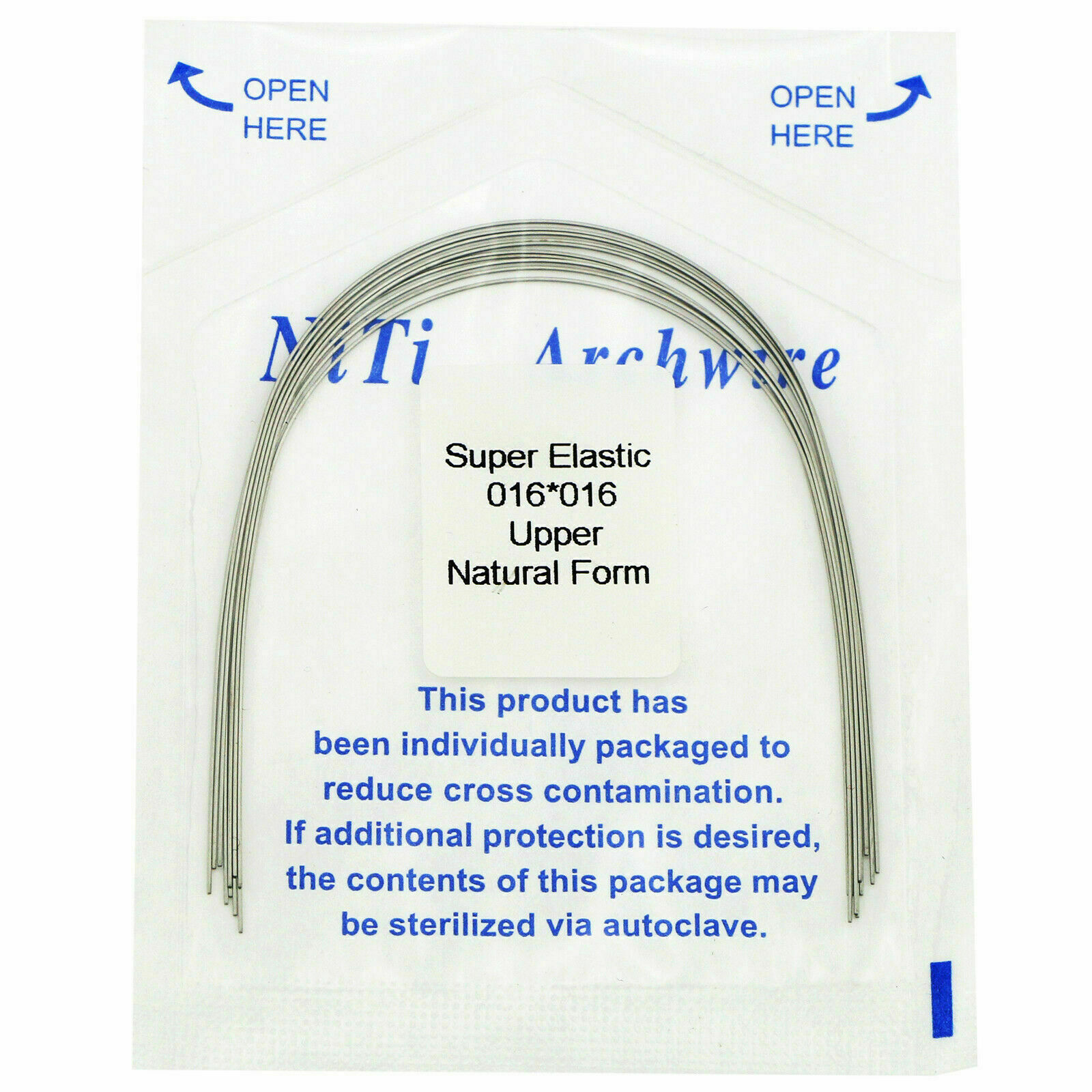 Dental Orthodontic Super Elastic Niti Arch Wires Rectangular Wires Natural Form