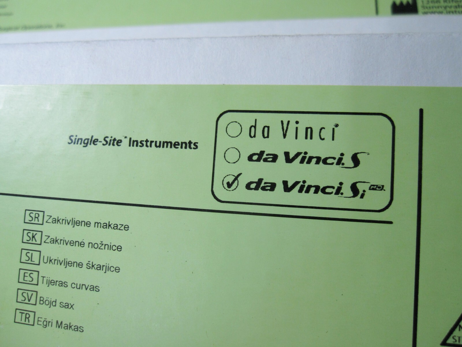 Intuitive Da Vinci 428057 Si HD, New and Sealed