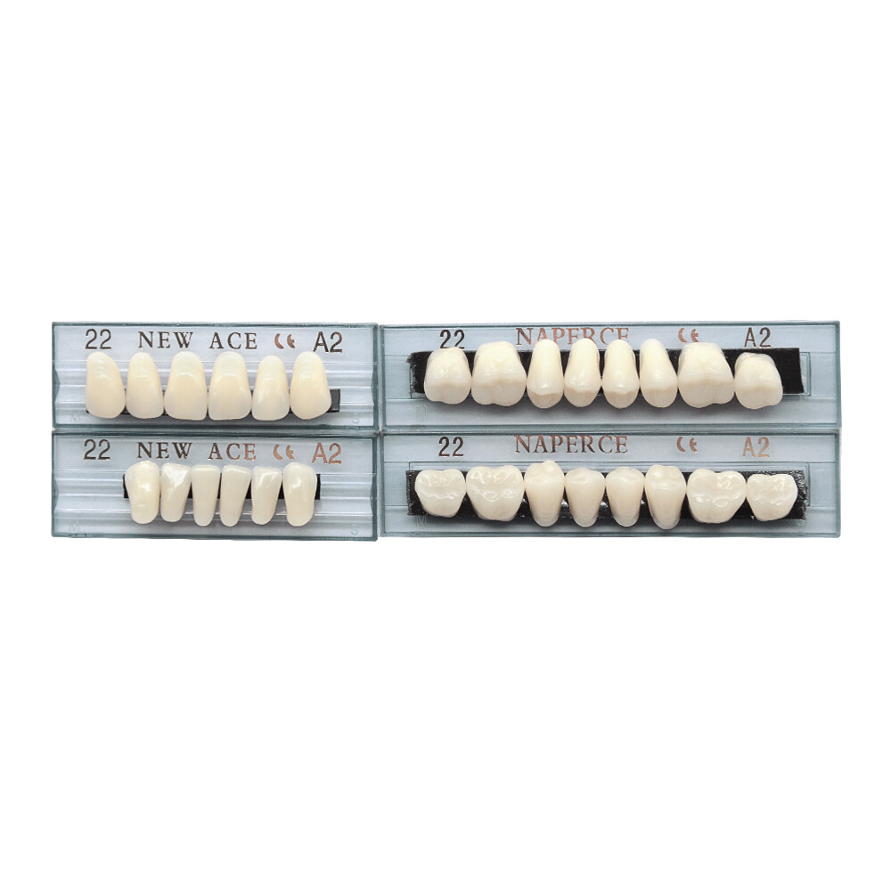 168pc Acrylic Resin Denture Full Set Teeth Upper Lower Shade Tooth Dental 22# A2
