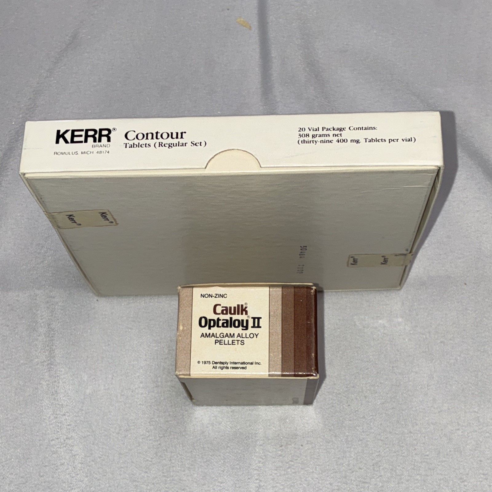 Kerr Contour Tablets & Caulk Optaloy II Dental Silver Amalgam Alloy Pellets