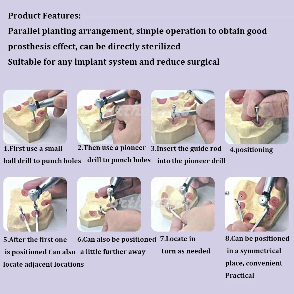 Parallel Implant Drill Guide Pins Dental ITI Para Drill Aid Position Sleeves Kit