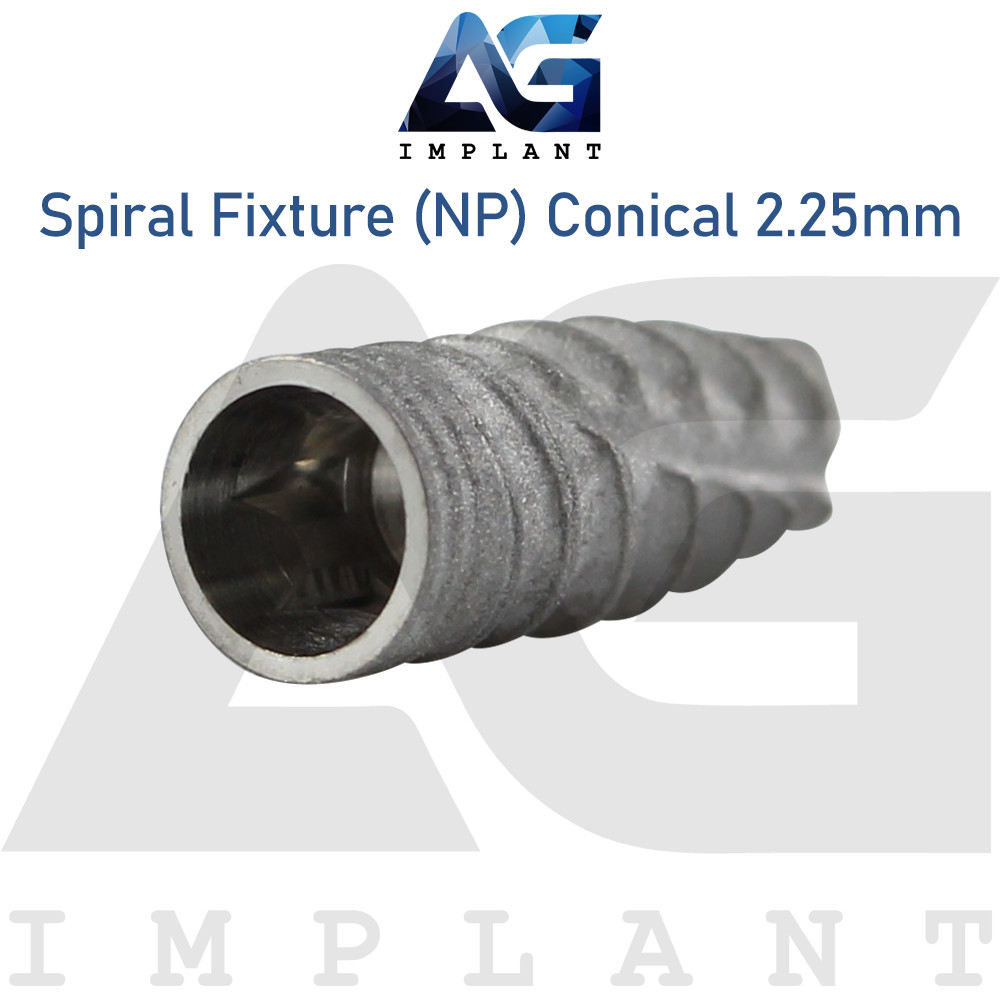 Spiral Fixture Narrow Platform (NP) Conical Connection Hex 2.25mm Dental SLA