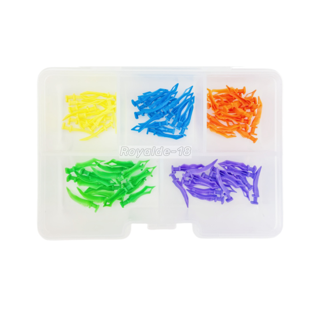 80PCS Dental Diamond Wedges Collapse Expand Plastic Tooth Gap Sectional Matrix
