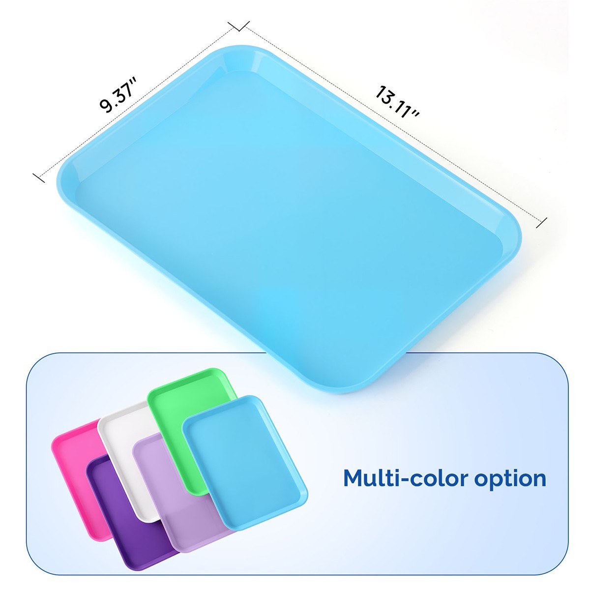 6 Color Dental Autoclave Plastic Instrument Set Up Flat Tray Size B Tray AZDENT