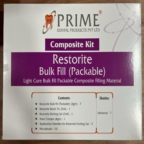Prime Dental Restorite Light Cure Bulk Fill Packable Composite Kit (Free Ship)