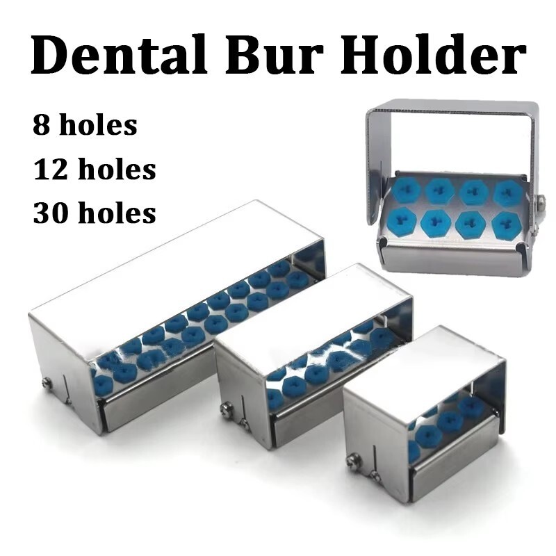 8/12/30 Hole Dental Implant Drills Organizer Holder File Bur Sterilizer Case Box