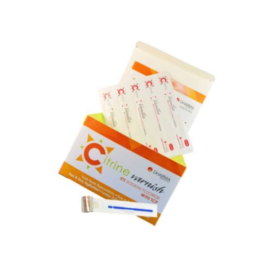 Dharma Research 56-00203 Citrine Dental Varnish Vanilla Cake Fluoride 200/Pk