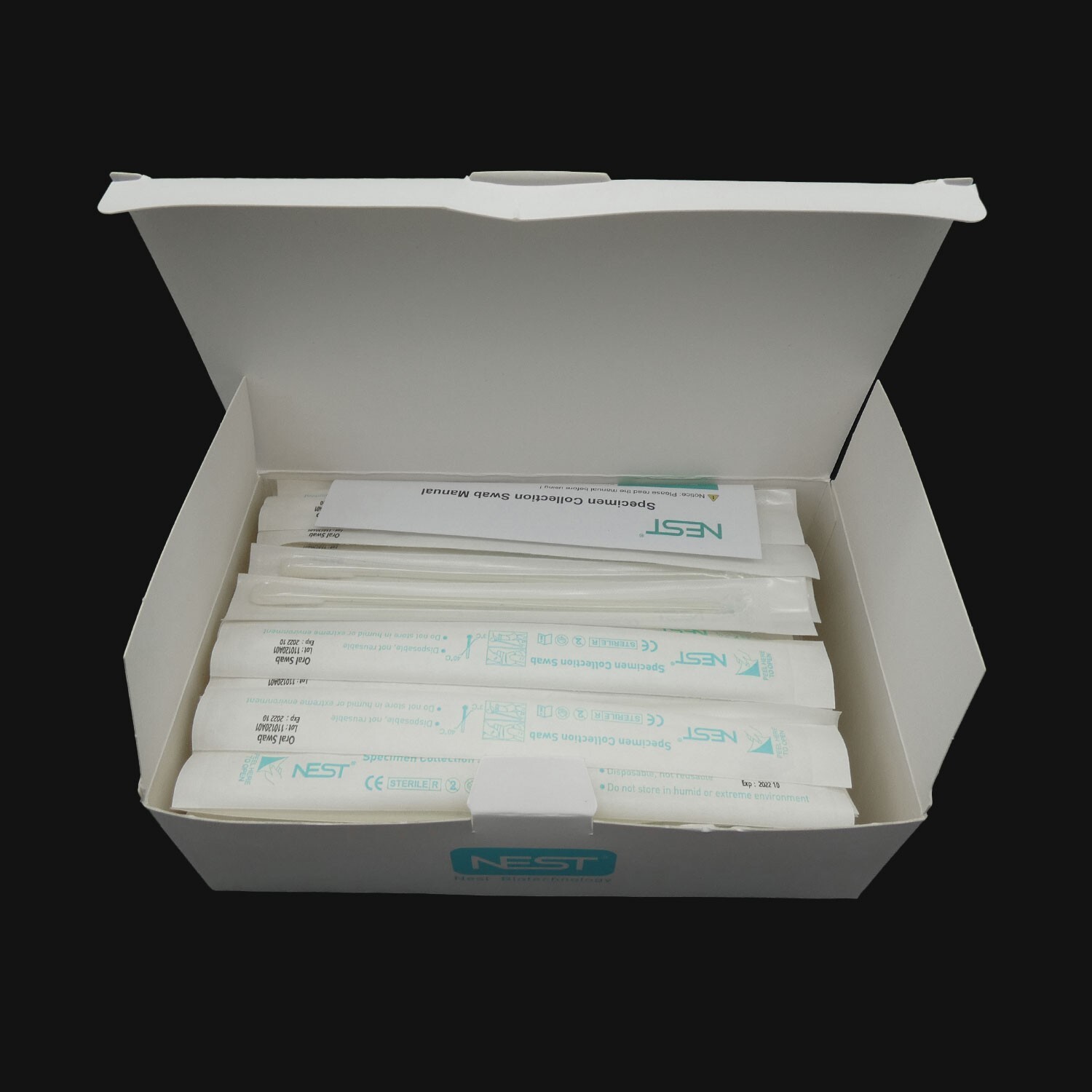 Oropharyngeal Specimen Collection Swabs – 100/Pack – 5 Pack – 500 swabs