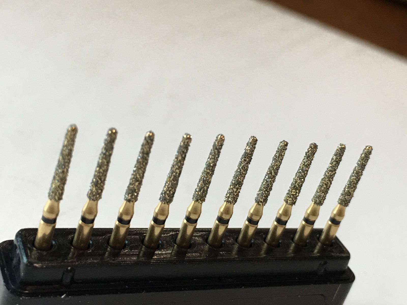 50 Diamond Burs G/198-856-014xc 1.4 mm Dia 8mm Cutting Length. Extra CourseGrit