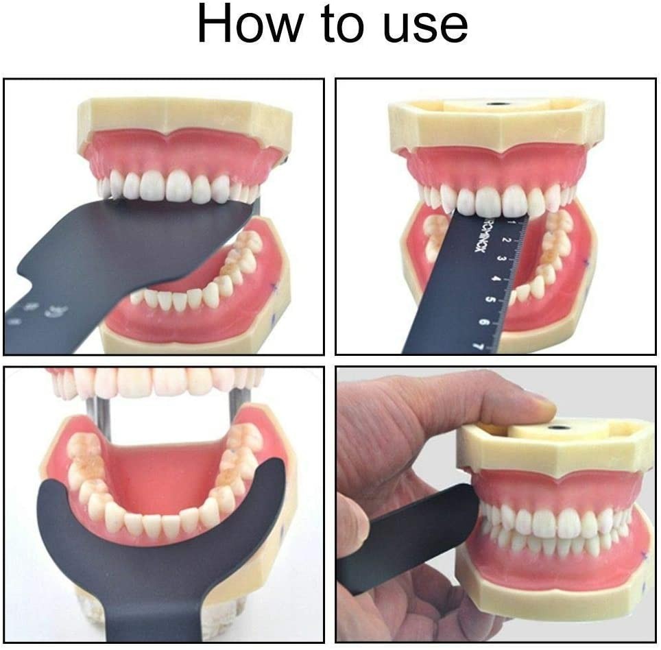 6PCS Autoclavable Dental Orthodontic Photo Contrast Black Background Photography