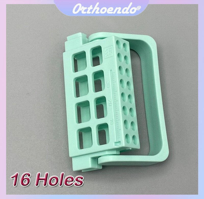 Dental 8/16 Holes Bur Endo Files Block Holder Stand Autoclave Disinfection Box