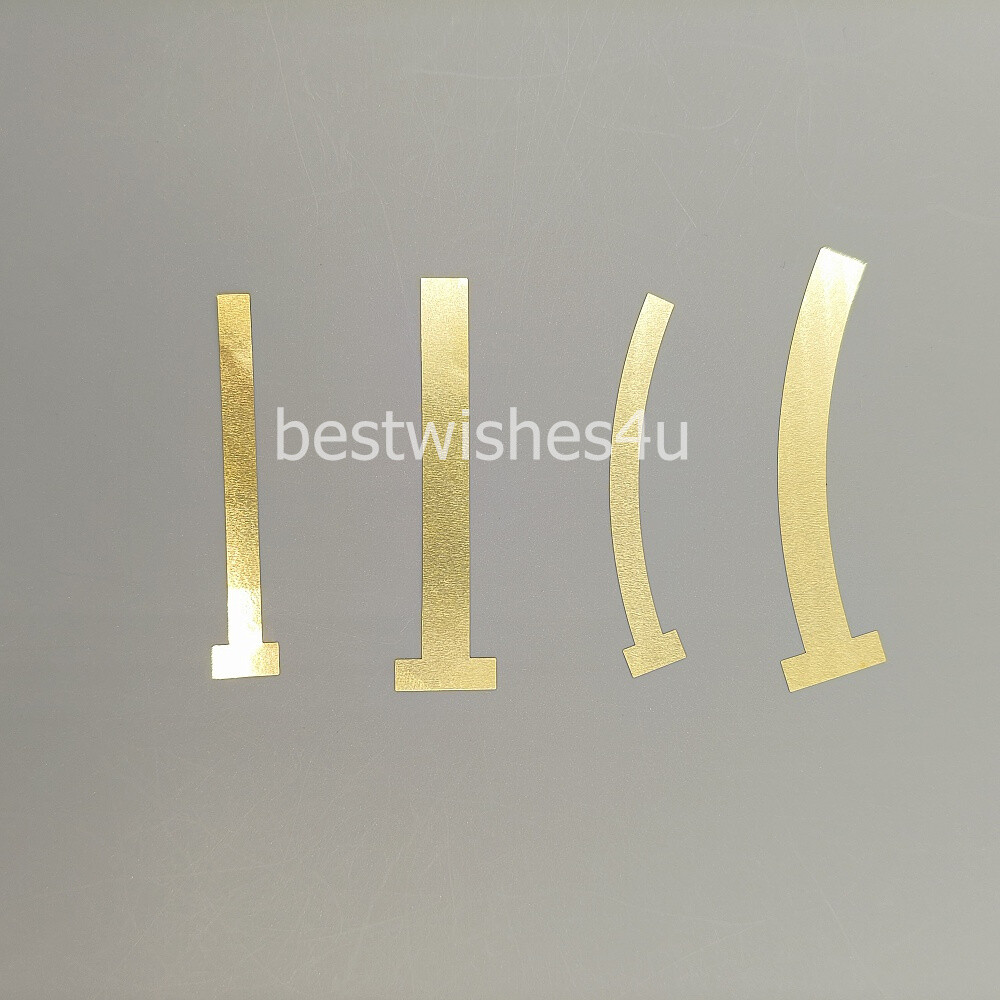 100/Bag Dental T- Band Brass Straight Large Small Curved Matrix Bands 0.05mm