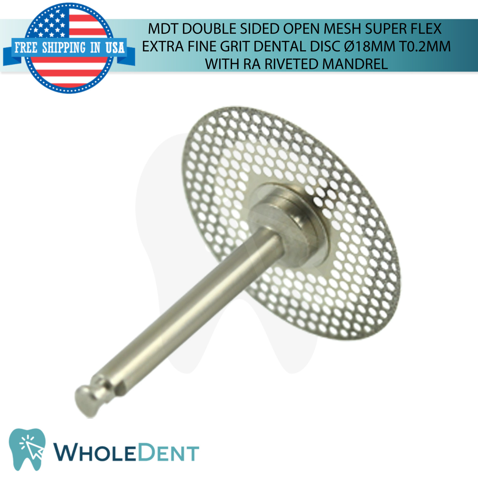 Double Sided Open Mesh Super Flex Extra Fine Grit Dental Lab Disc Ø18mm T0.2mm