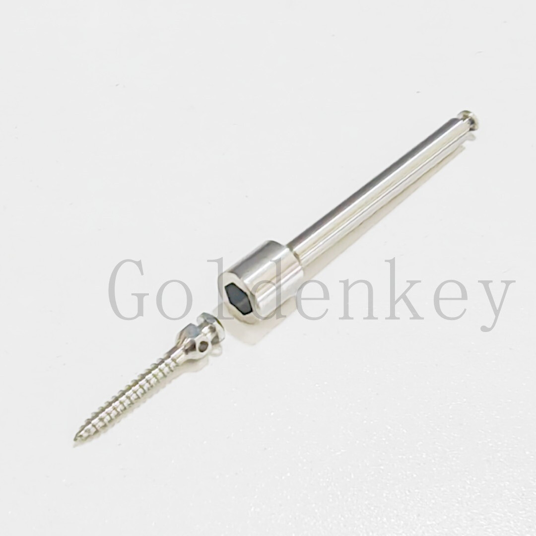 1Piece Dental Micro Screws Key Driver RA Contra Angle Handpiece for ∅2.5mm L20mm