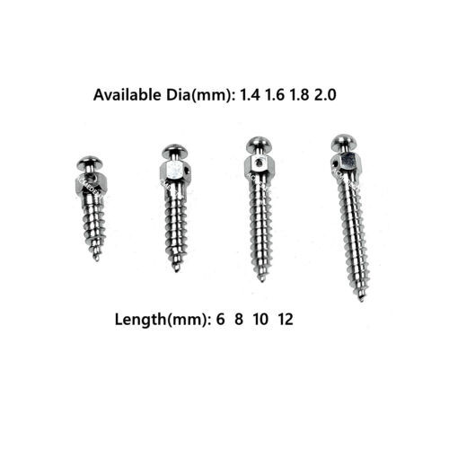10 Packs Dental Mini Screw Orthodontic Achor Micro Screws Brackets Brown Driver