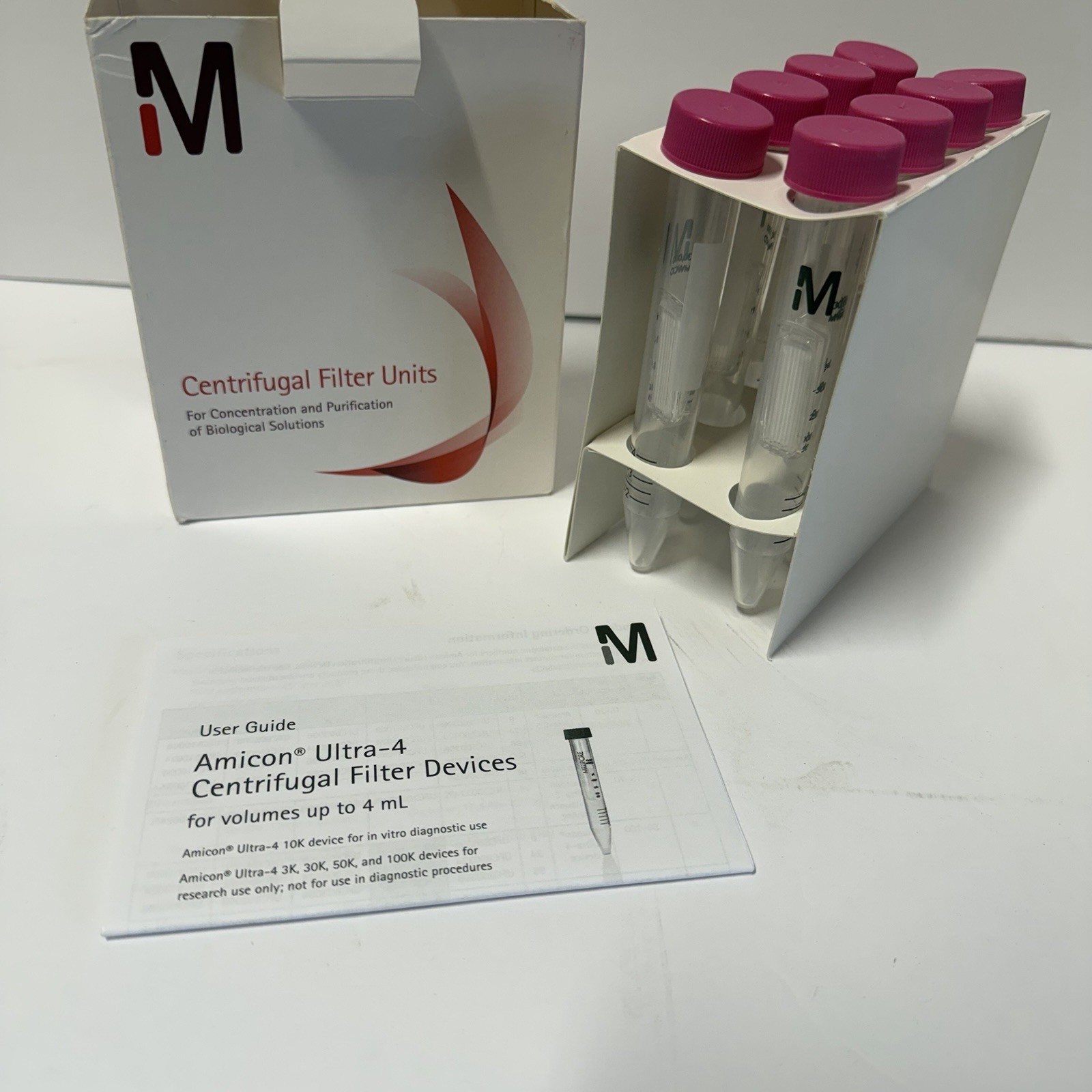 Merck Millipore Amicon Ultra-4 UFC803008 Ultracel 30K Centrifugal Filters 8 Pack