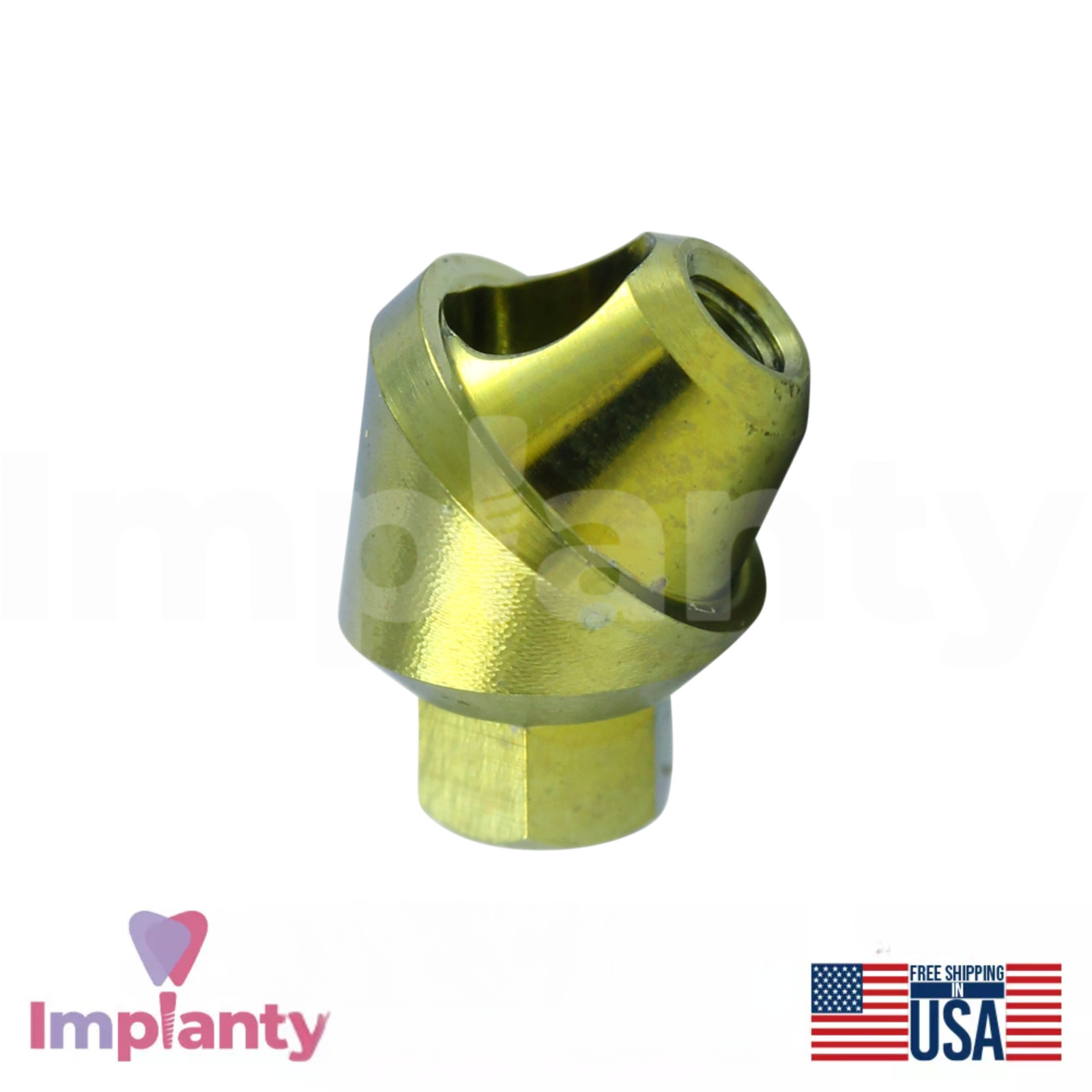 GDT Angulated Dental Multi Unit 1.4 Titanium Sleeve Set 45° Int Hex 2.42mm
