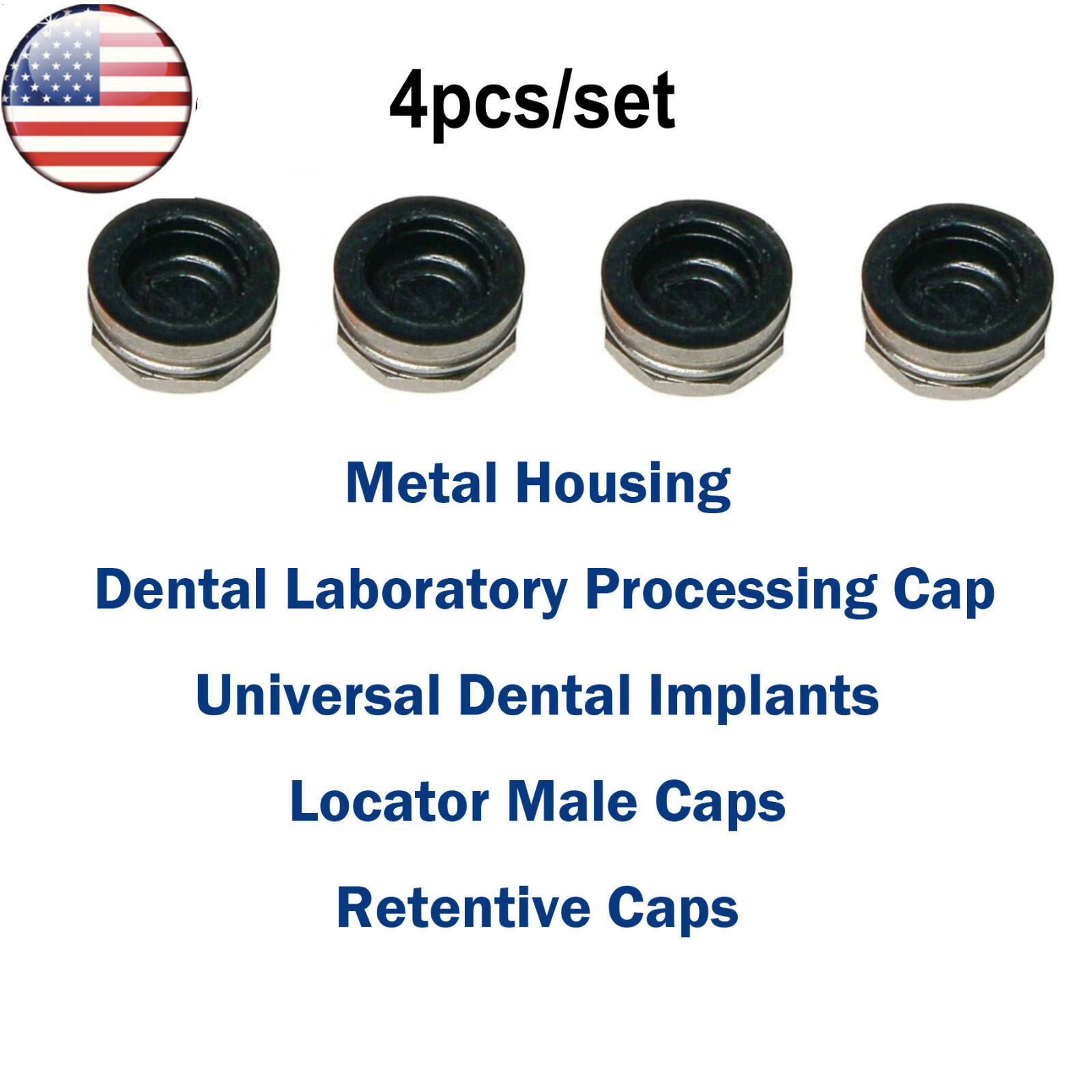 US Dental Locator Abutment Male Cap Implant Tool fits Zimmer PAØ4.5mm Removable