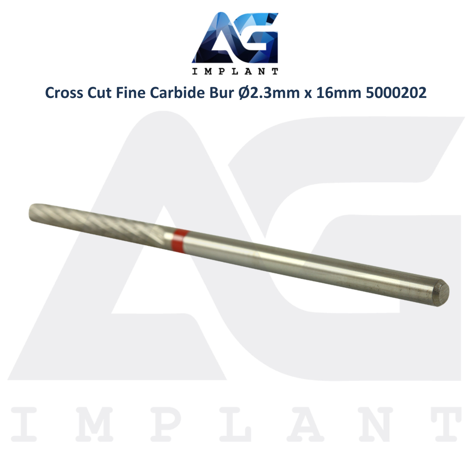 Dental Cross Cut 5000202 Fine Carbide Bur Ø2.3mm x 16mm Lab Supplies