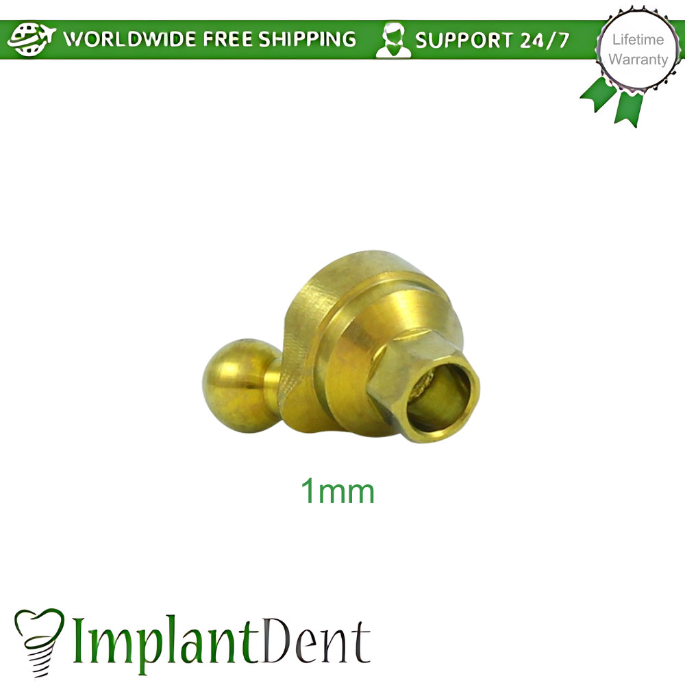 1x Angulated 30° Ball Attachment Premium Kit Dental Int Hex Connection 2.42mm