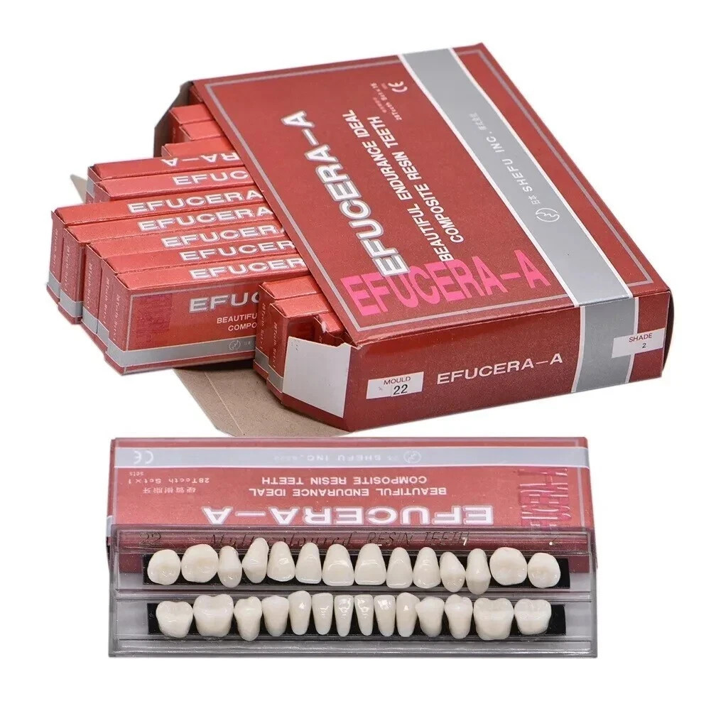 28Pcs Dental High Quality Denture Acrylic Temporary Crown Resin Full Teeth A2/A3