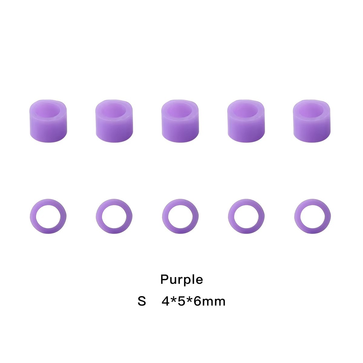 200Pcs Dental Hygienist Instrument Silicone Color Code Rings Autoclavable S+L