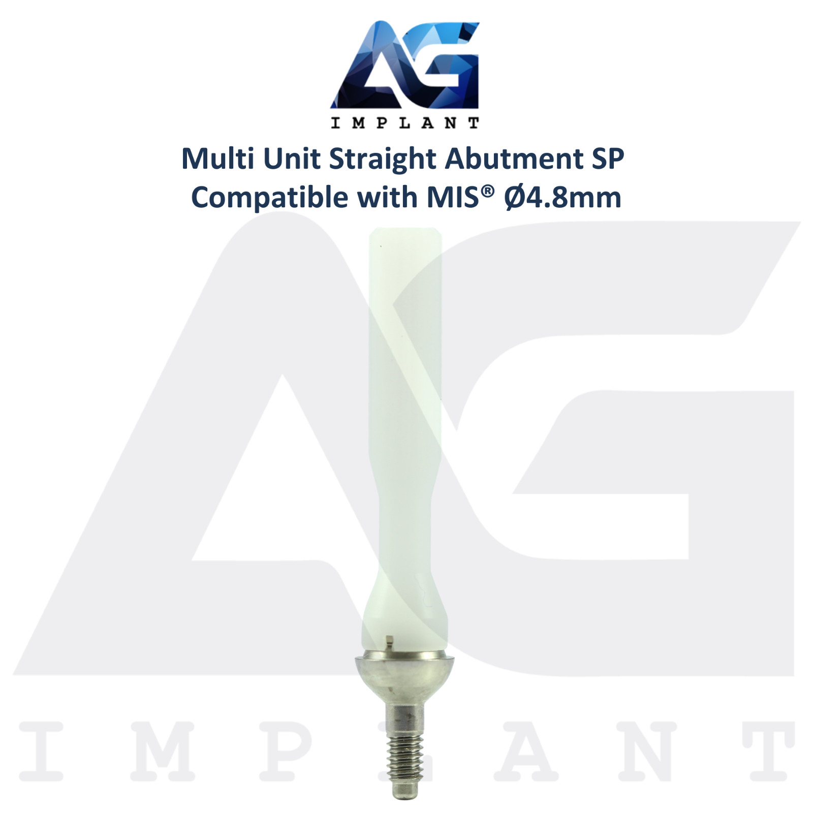 5 Multi Unit Straight Prosthetic MIS® Seven Standard Platform Compatible 4.8mm