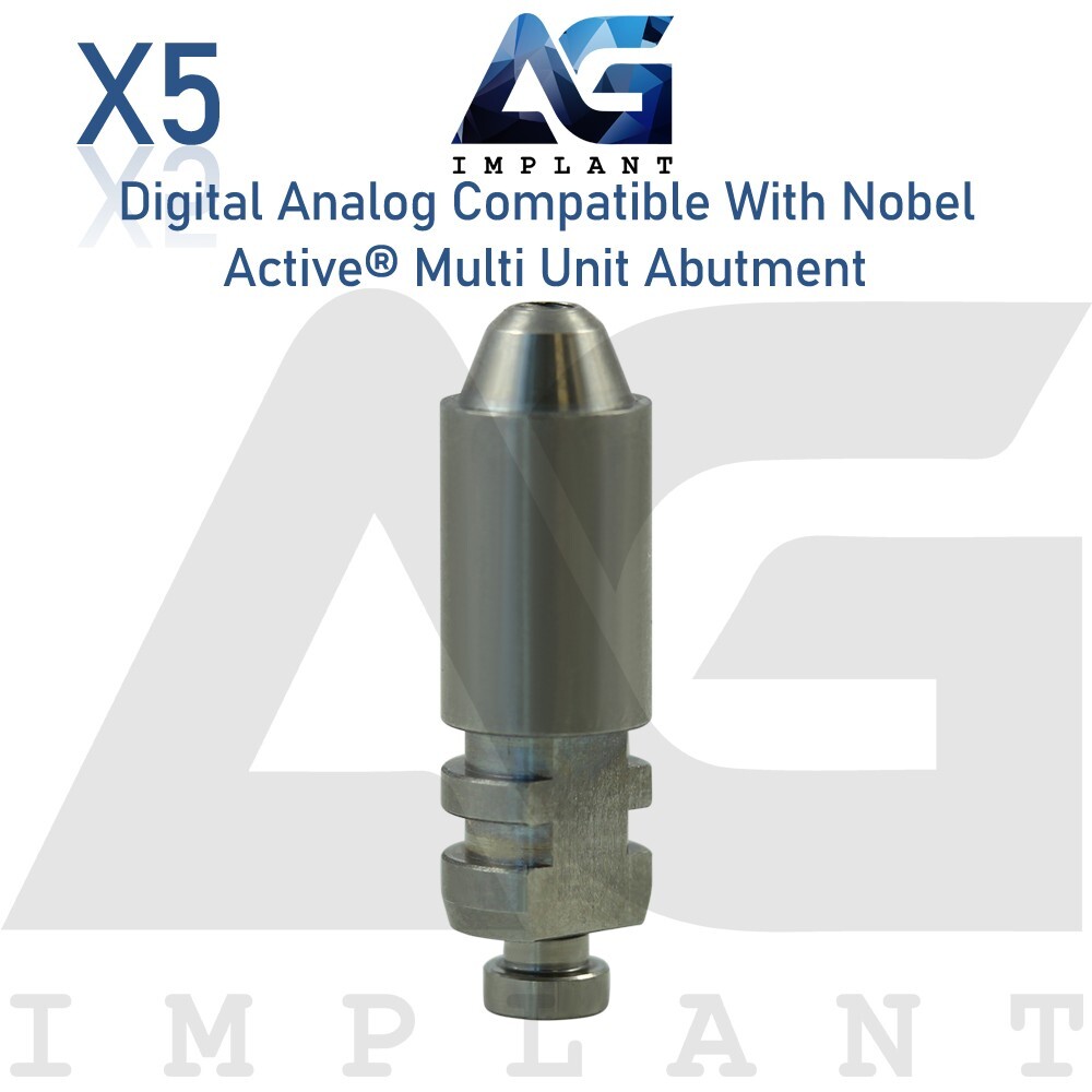 5 Dental Digital Analog RP 4.8mm Compatible Nobel Active® Multi Unit Abut ment