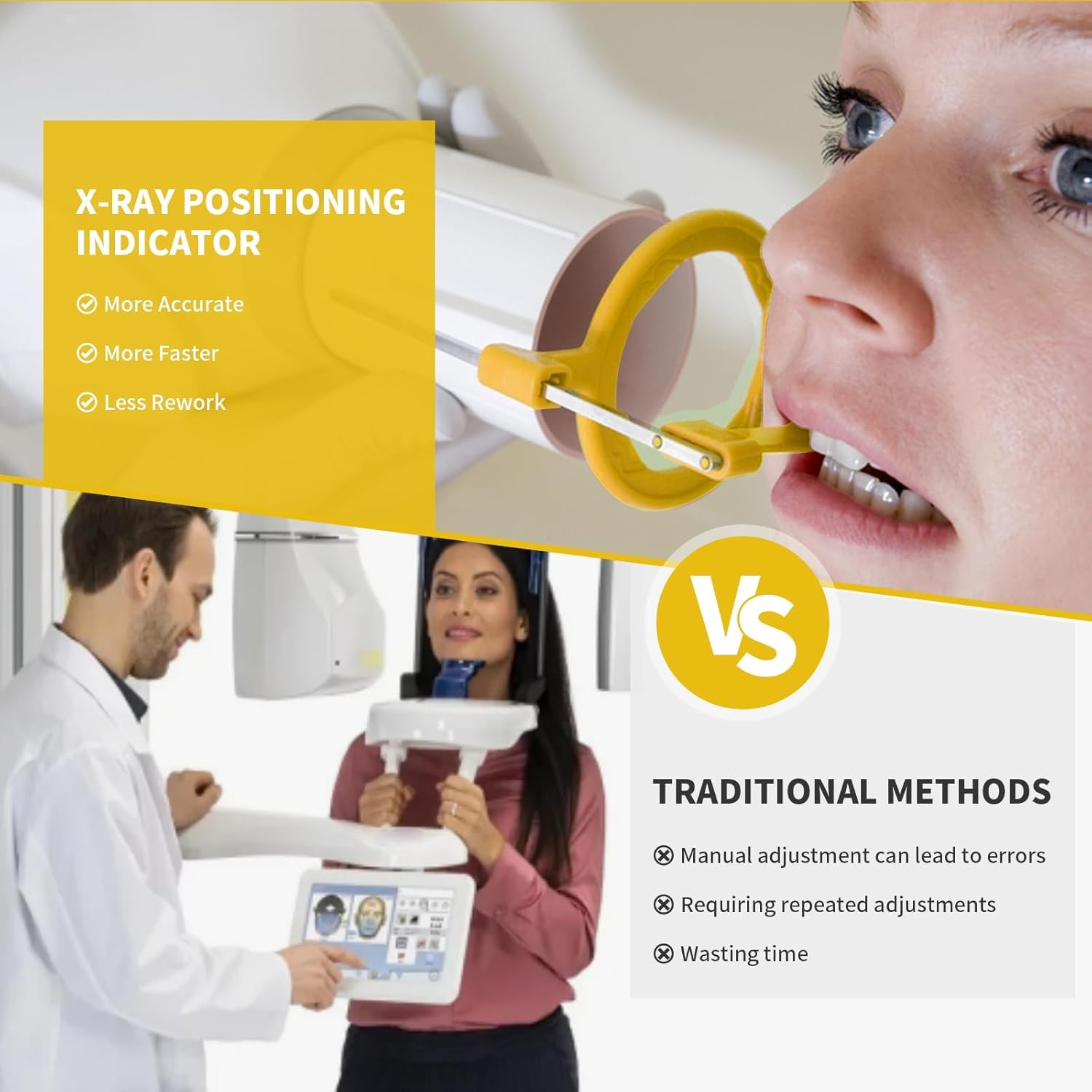 5Set Dental XCP Bitewing/Anterior/Posterior Indicator Arm+Dental X-Ray Aim Ring