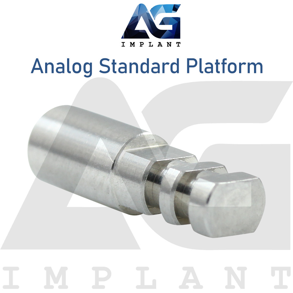 5 Standard Analog Platform Titanium Prosthetic System Hexagon 2.42mm Dental Lab