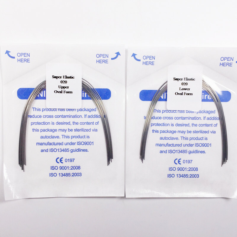 10Packs Dental Ortho Arch Wires Round Super Elastic Niti Oval Form 12-20 U/L