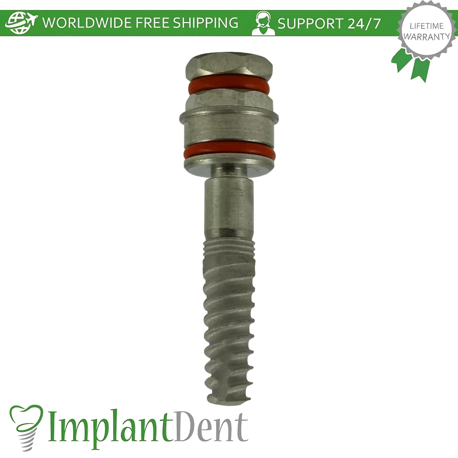 10x Spiral Dental Fixture Int Hex 2.42mm Connection Titanium Material Dentistry