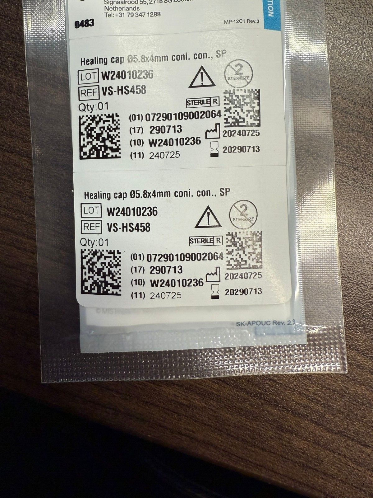 MIS Healing Cap 5.8X4mm Conical SP (REF VS-HS458)
