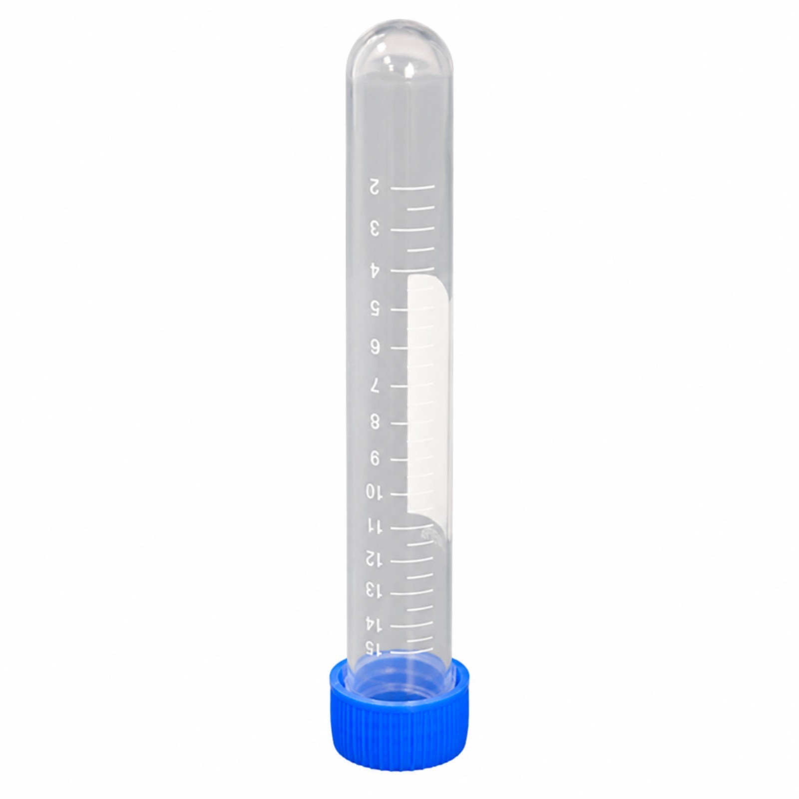 100Pcs Transparent Plastic Sample Tube Screw Cap Round Bottom 10 15 50ML
