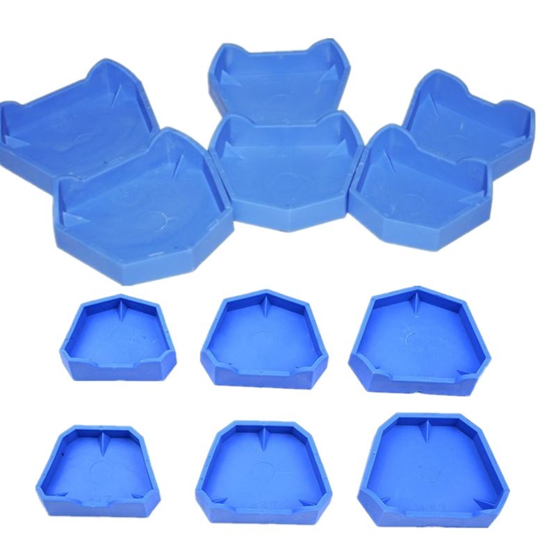 6 Pcs/Pack Dental Base Former Kit Dental Lab Model Base Set Plaster Mold Base