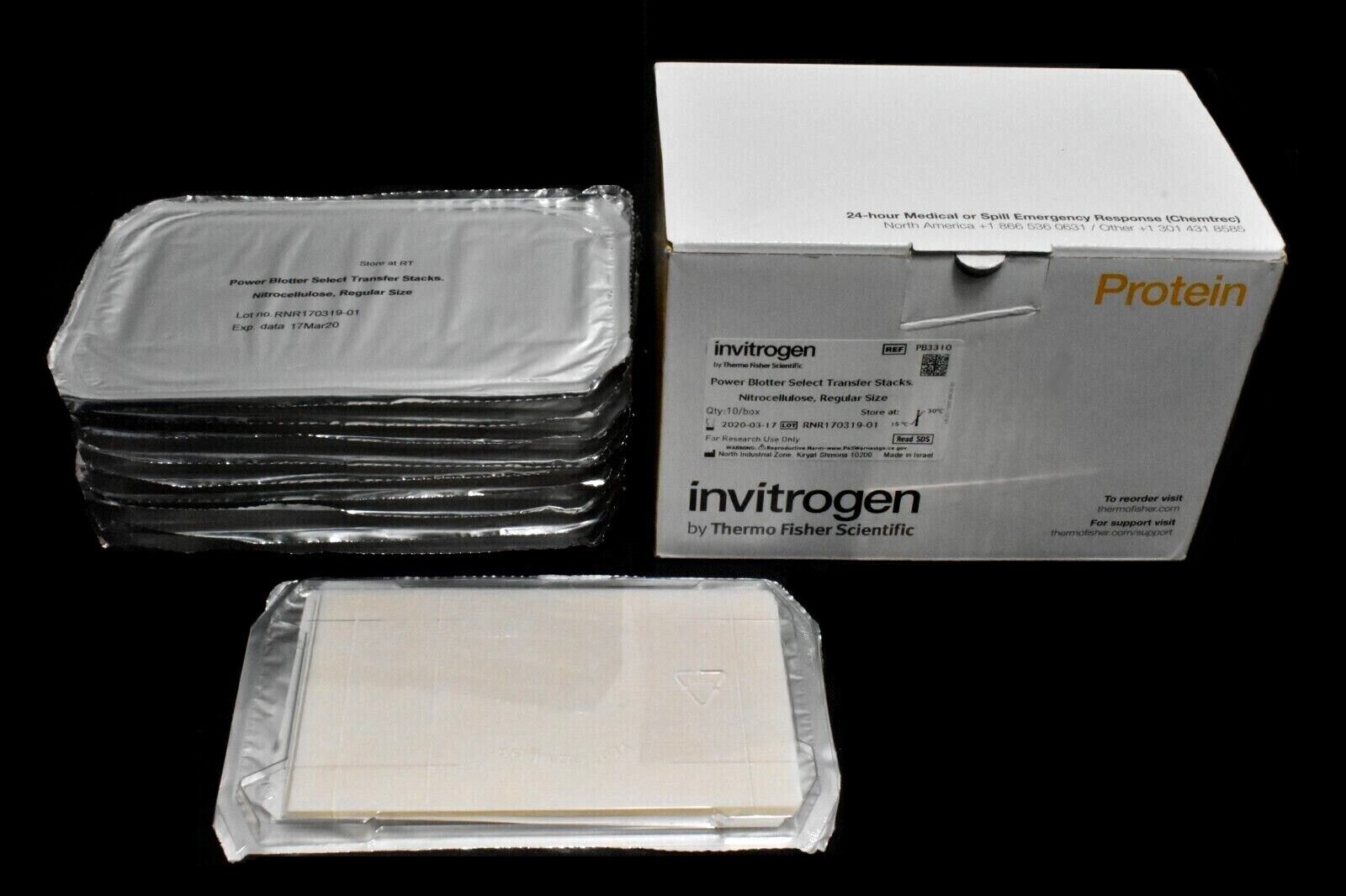 Invitrogen PB3310 Power Blotter Select Transfer Stacks Nitrocellulose Reg 10/Box